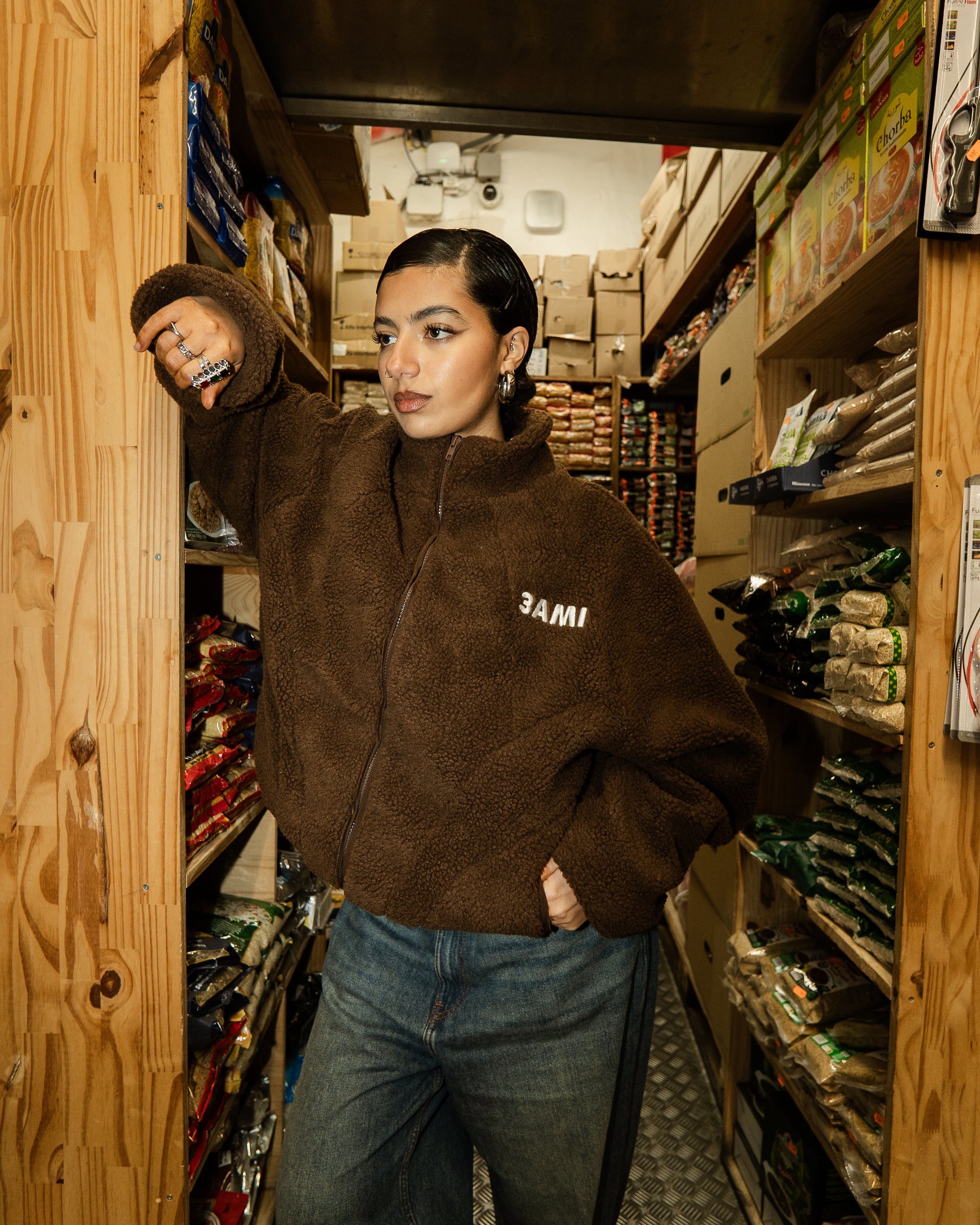 Veste polaire Marron صوف